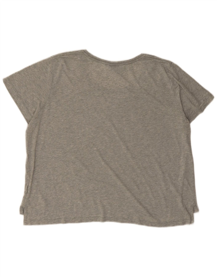 Nike Womens Oversized Graphic T-Shirt Top UK 16 Large Grey Flecked