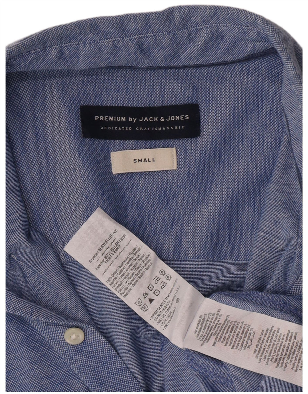 Jack & Jones herreskjorte lille blå bomuld