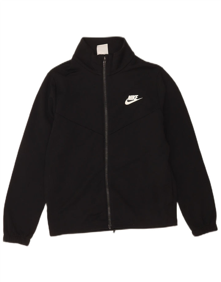 Nike drenge grafisk træningsdragt topjakke 10-11 år medium sort polyester