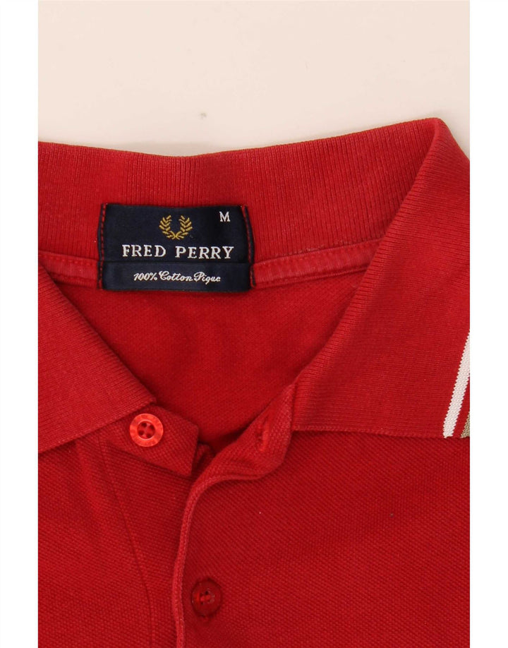 Męska koszulka polo Fred Perry, bawełniana, w kolorze średnio czerwonym