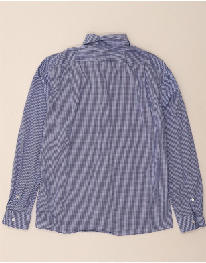 TOMMY HILFIGER Mens Shirt Size 16 1/2 Large Blue Check Cotton Vintage Tommy Hilfiger and Second-Hand Tommy Hilfiger from Messina Hembry 