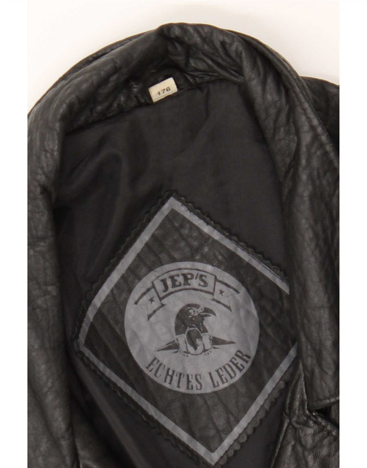 Jep's Womens Leather Jacket UK 16 Large Black