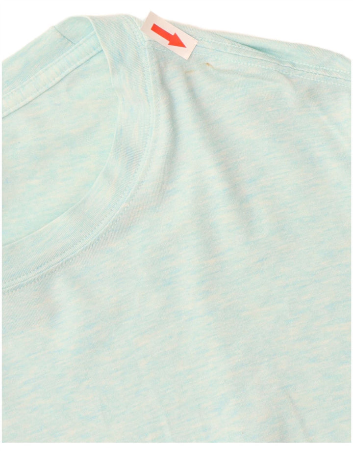 Lululemon Dame T-Shirt Top UK 16 Large Blue Flecked