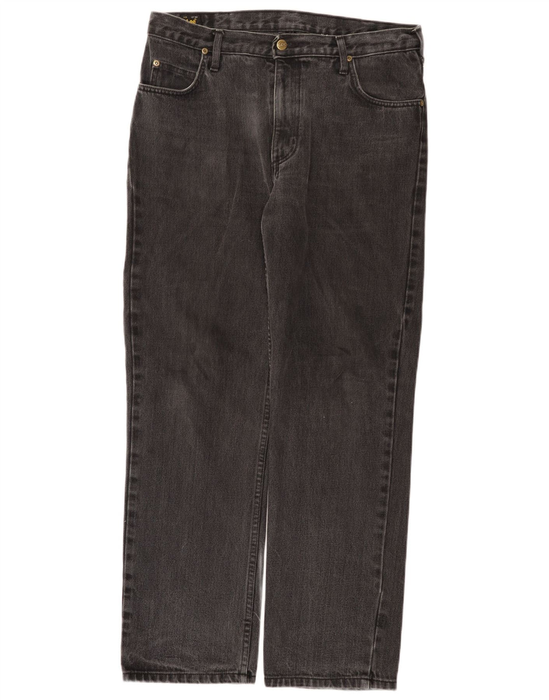 Lee Mens Brooklyn Straight Jeans W34 L30 Grey Cotton