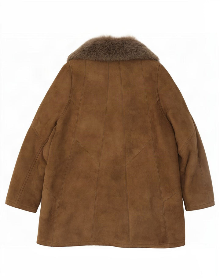 veste shearling femme vintage EU 46 XL Marron