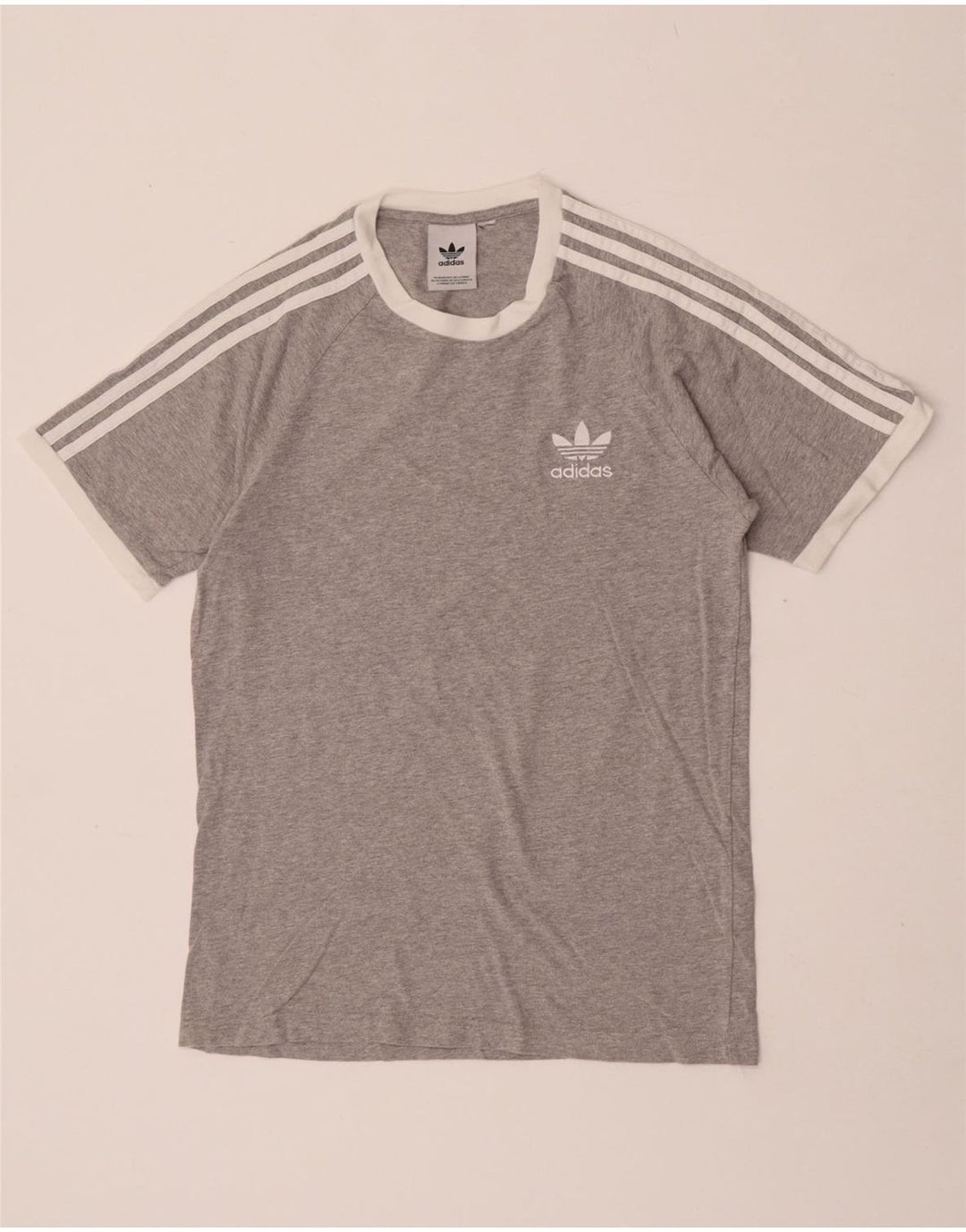 Adidas Mens T-Shirt Top Small Grey Flecked