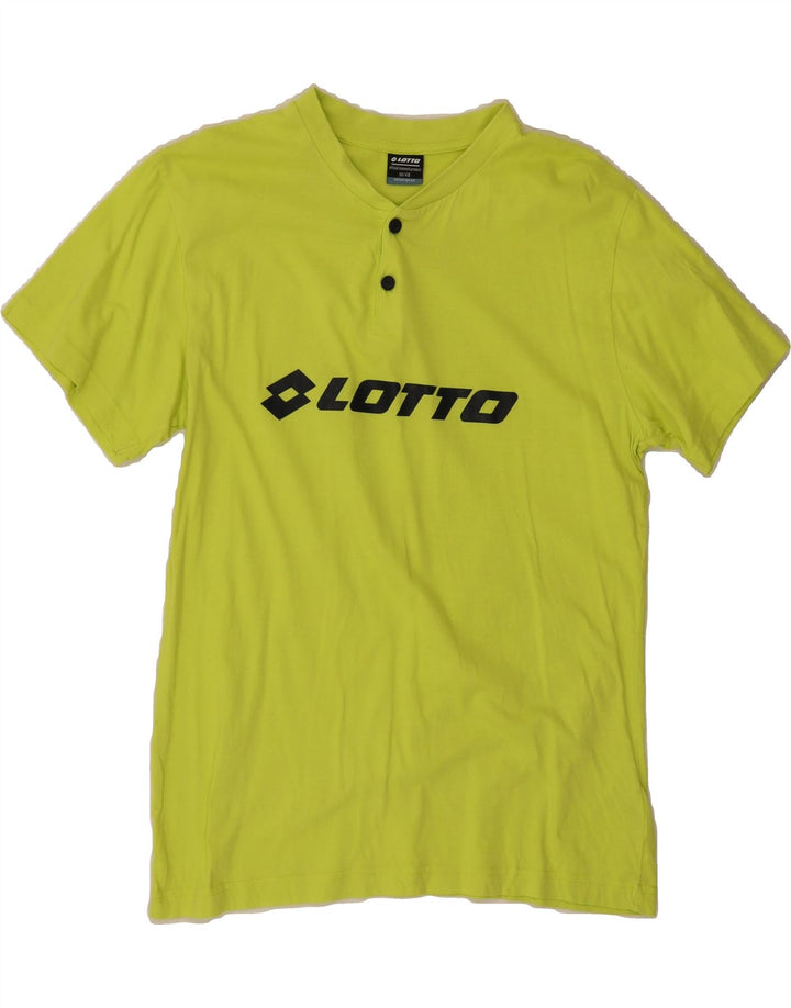 LOTTO Mens Graphic T-Shirt Top IT 48 Medium Green Cotton Vintage Lotto and Second-Hand Lotto from Messina Hembry 