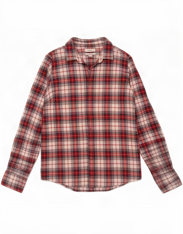 J. Crew Damen Flanellhemd US 4 Small Red Check