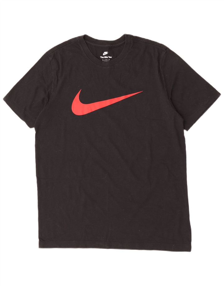 Nike Mens Graphic T-Shirt Top Large Black Cotton