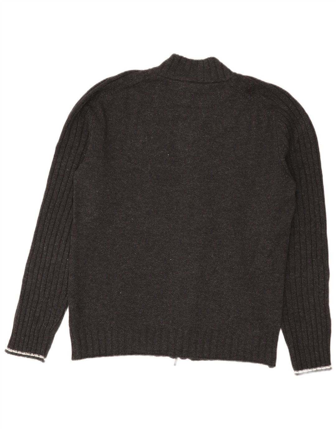 Harmont & Blaine Mens Full Zip Cardigan Sweater Large Grey Colourblock Wool