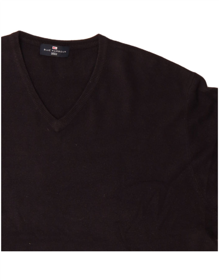 Maglione da uomo con scollo a V blu Harbour Marks & Spencer 2XL Blu navy