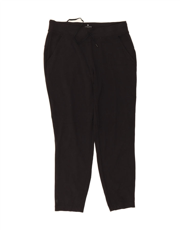 ATHLETA Womens Tracksuit Trousers UK 14 Medium Black Nylon Vintage Athleta and Second-Hand Athleta from Messina Hembry 