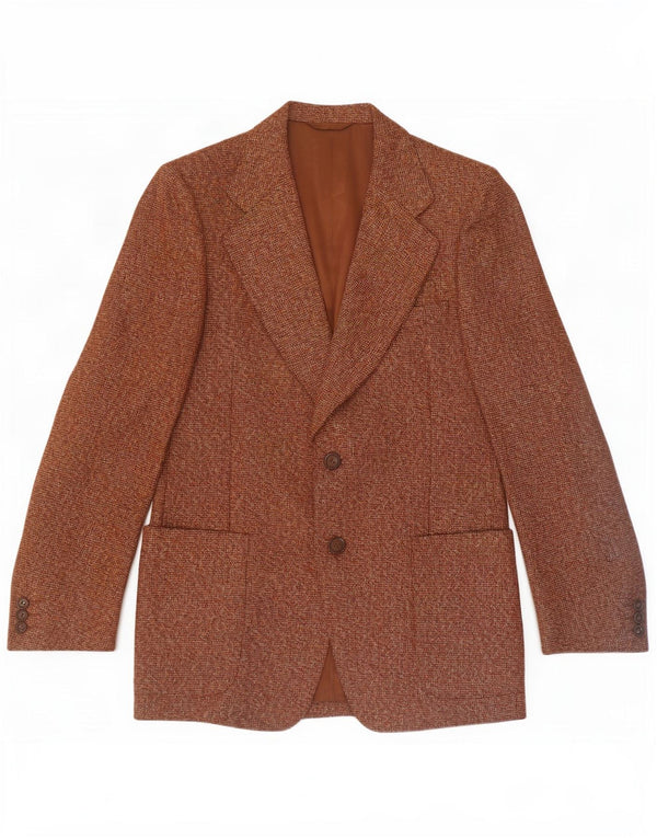 Vintage Mens 2 Button Blazer Jacket IT 48 Medium Brown