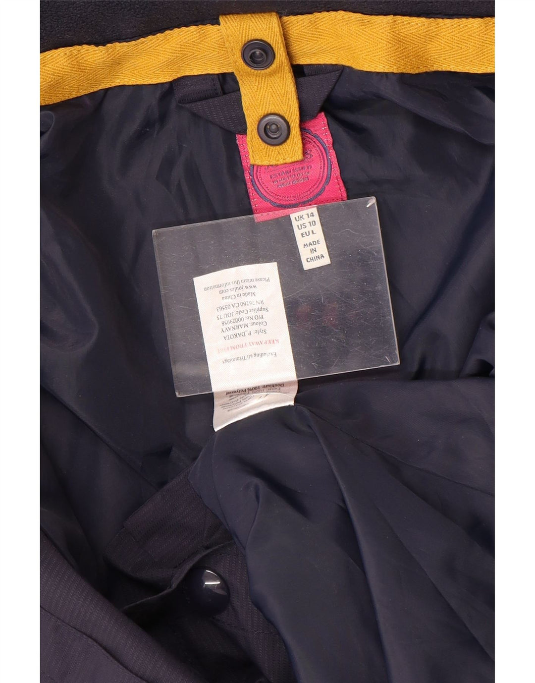 Joules Veste utilitaire pour femme UK 14 Large Bleu Marine Polyester