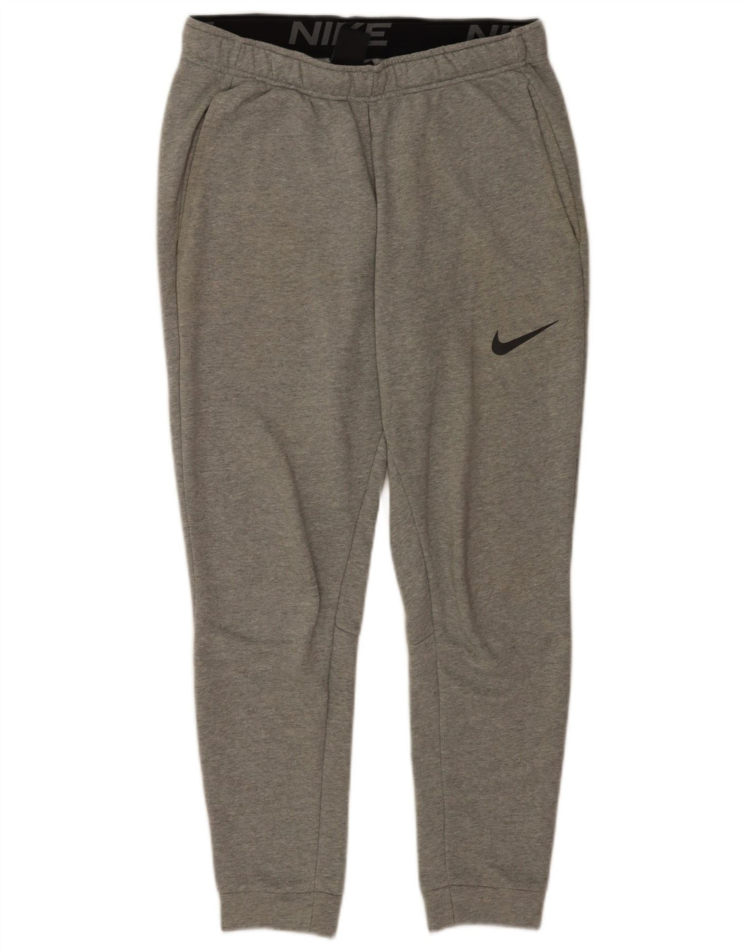 Nike Mens Dri Fit Standard Tracksuit Trousers Joggers Medium Grey Cotton