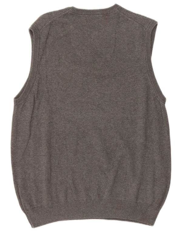 Marks & Spencer Mens Regular Fit Vest Tank Top Medium Grey Cotton
