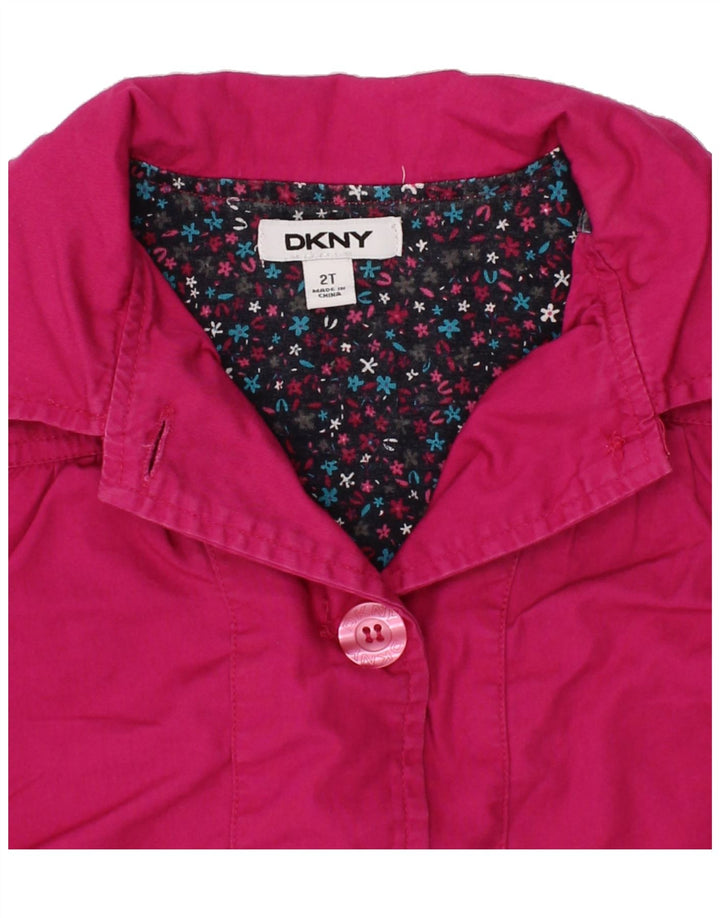 DKNY Baby Girls Overcoat 18-24 Months Pink Cotton Vintage Dkny and Second-Hand Dkny from Messina Hembry 
