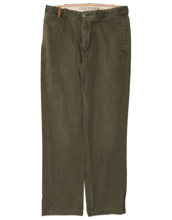 Dockers Mens Straight Jeans W34 L32 Khaki Cotton