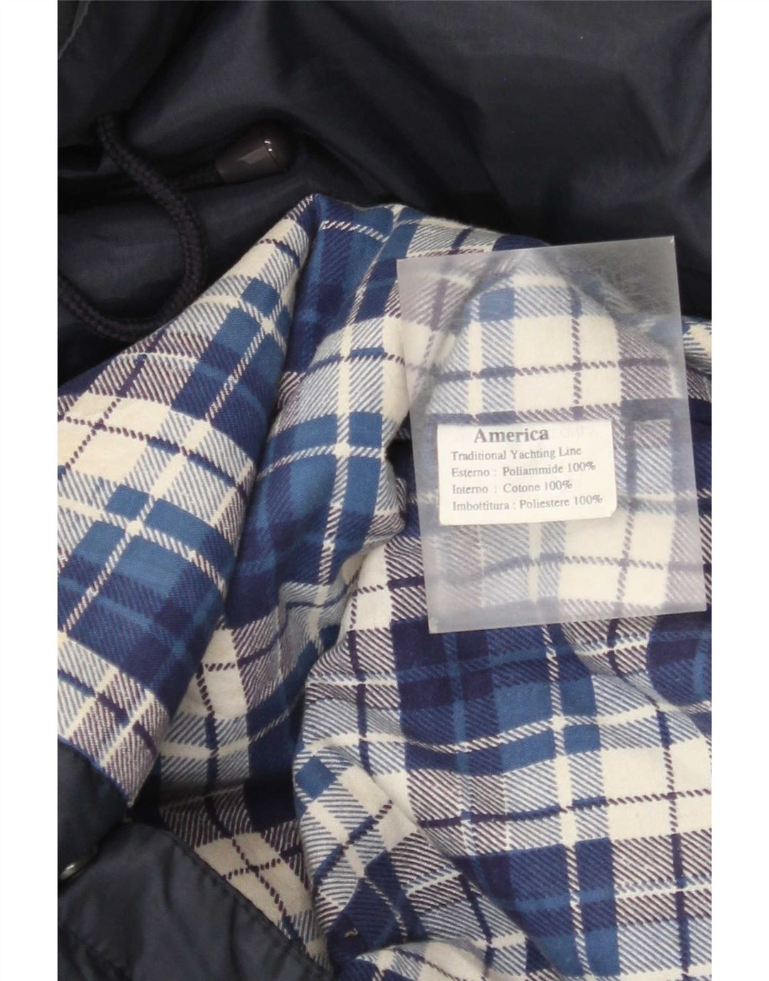 Giacca a vento da uomo America UK 42 XL Poliestere blu navy
