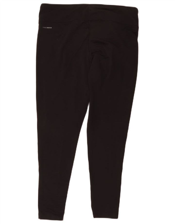 Reebok Womens Leggings UK 20/22 XL Black Polyester