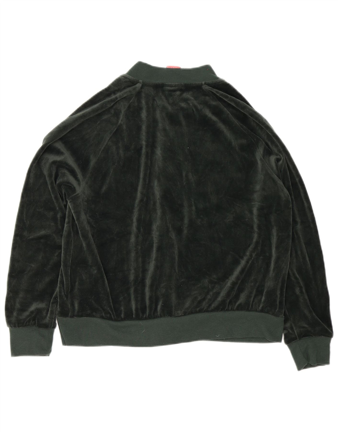 Nike Dame Velour Træningsdragt Top Jacket UK 14 Medium Green Polyester