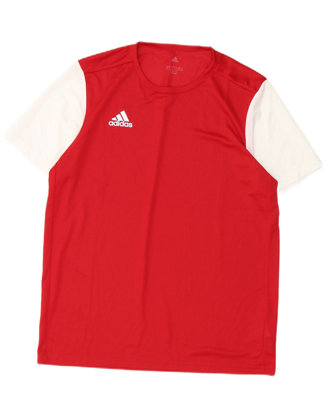 T-shirt Adidas Climalite da uomo, grande, in poliestere color block rosso