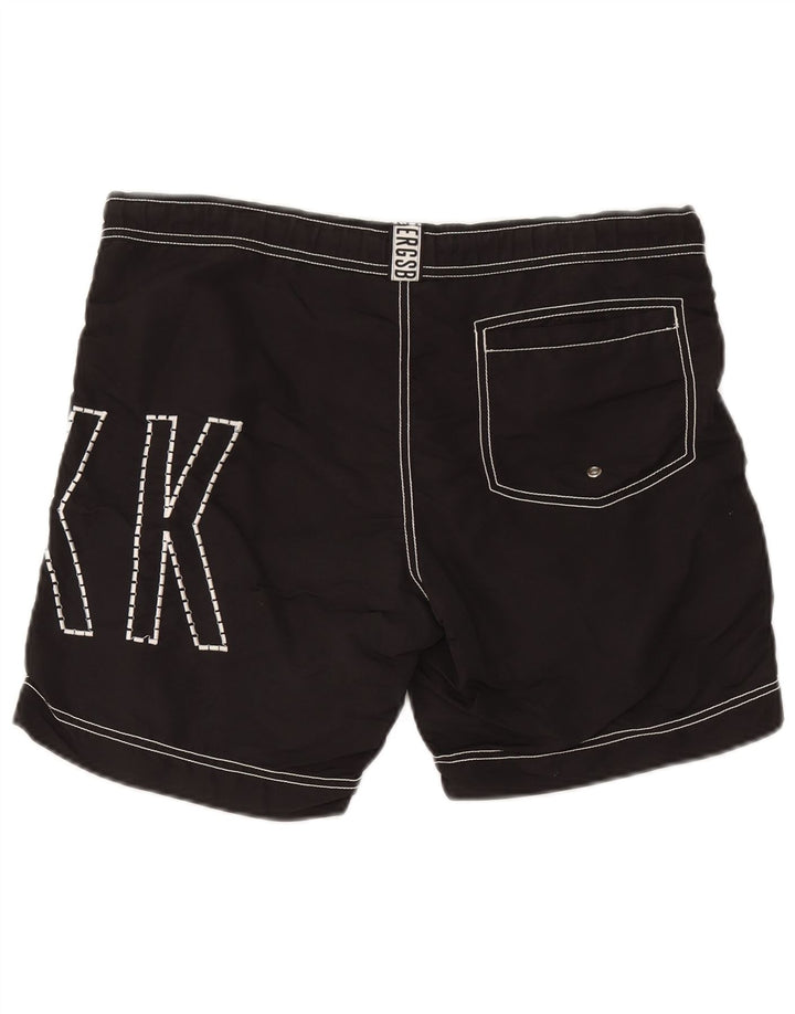 Bikkembergs Mens Graphic Swimming Shorts Medium Black Polyester