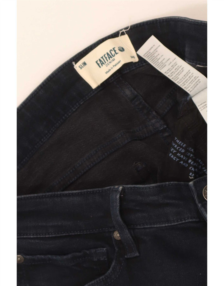Fat Face Herre Slim Jeans W34 L29 Marineblå Bomuld