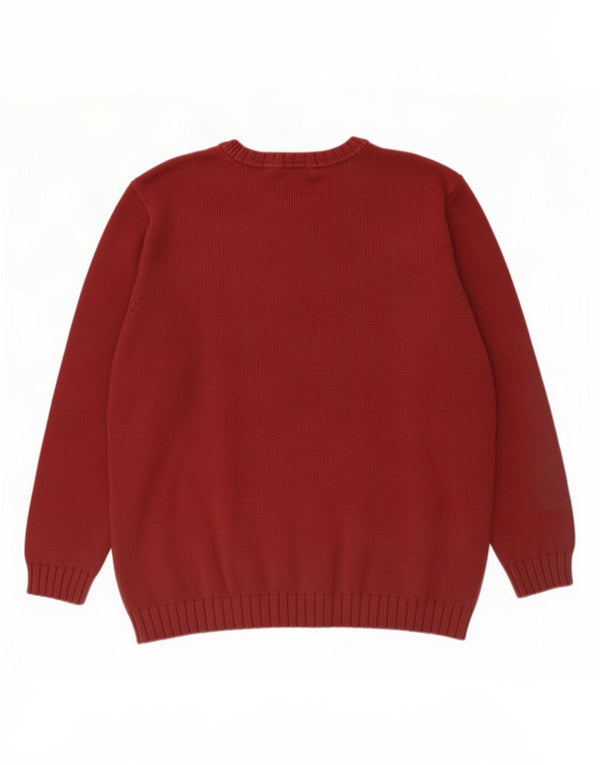 Marks & Spencer Mens St. Michael Boat Neck Jumper Sweater Medium Burgundy