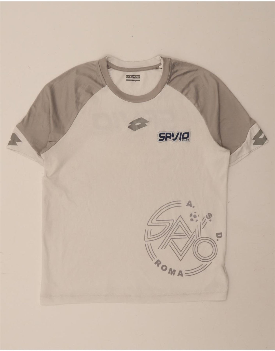 LOTTO Herre grafisk T-shirt Top Medium White Colourblock Polyester
