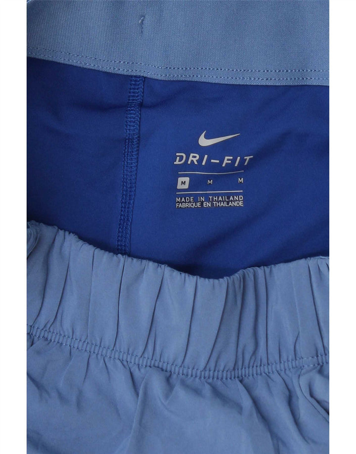 Nike Womens Dri Fit Sport Shorts UK 12 Medium Blue