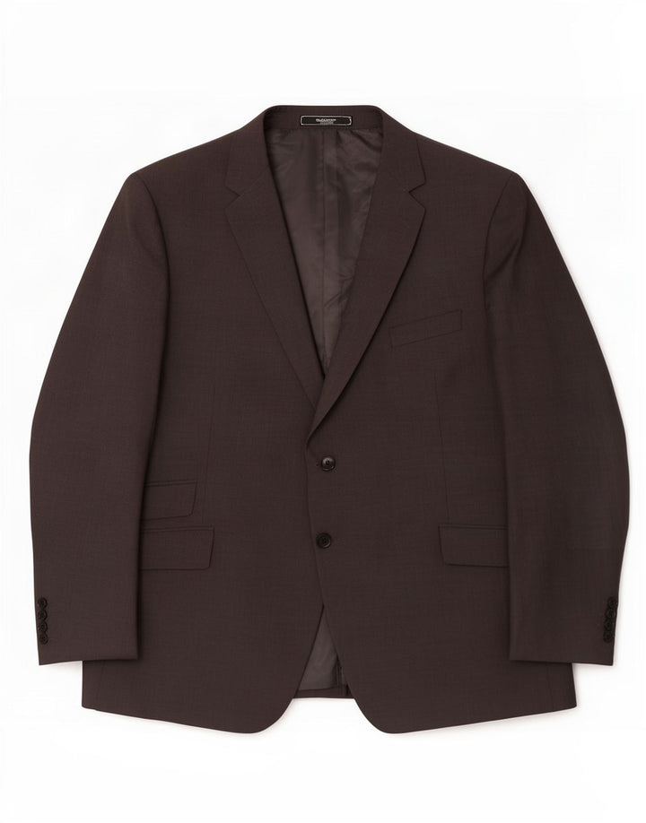 Jaqueta blazer masculina de 2 botões Marks & Spencer Reino Unido 50 3XL cinza poliéster
