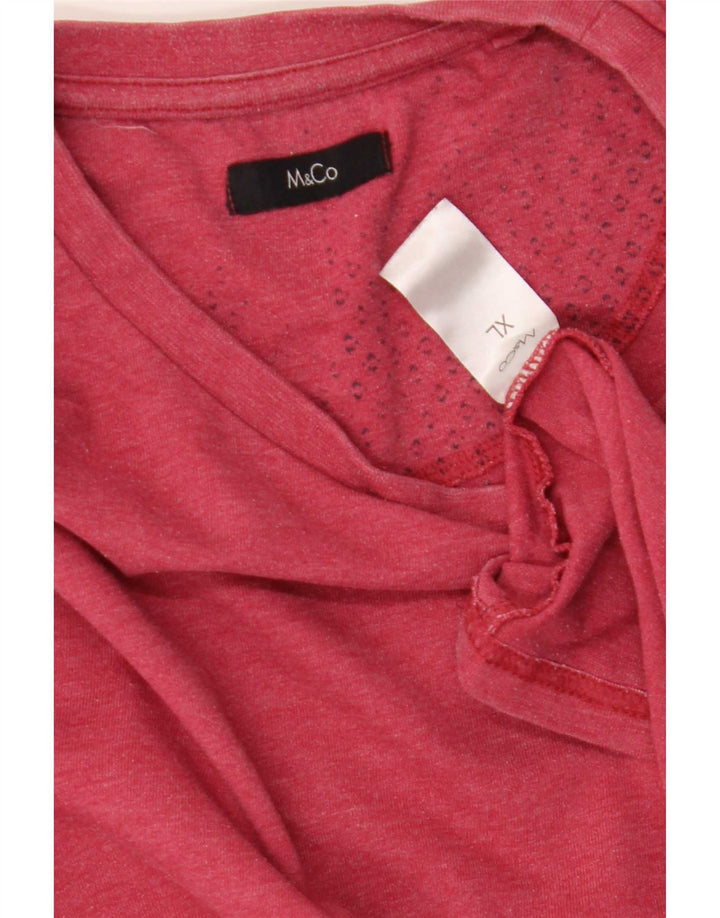 M&Co T-Shirt Homme Top XL Rouge Coton