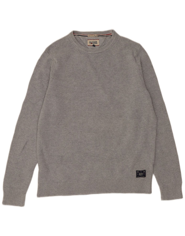 Tommy Hilfiger Herre Crew Neck Jumper Sweater 2XL Grå Bomuld