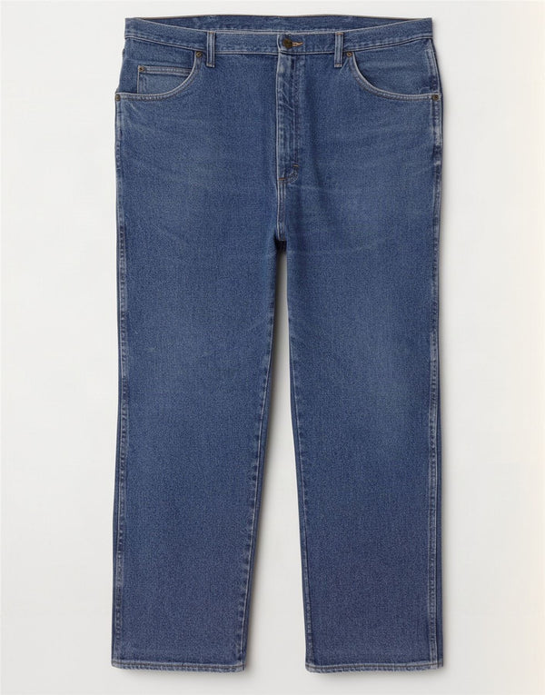 Wrangler Mens Straight Jeans W40 L30 Azul Algodão