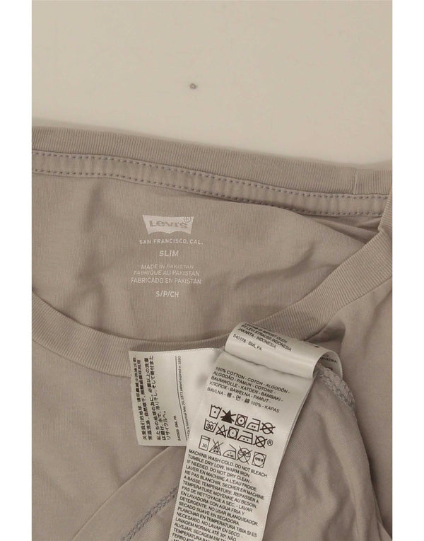 T-shirt Levi's da uomo slim fit top piccola in cotone grigio