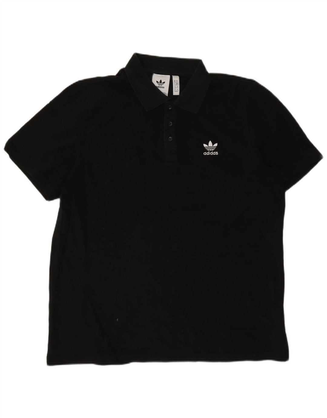 Polo Adidas Hombre Algodón Negro Mediano