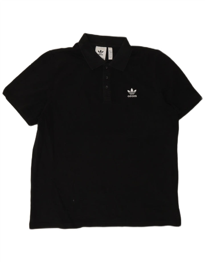 Polo Adidas Hombre Algodón Negro Mediano
