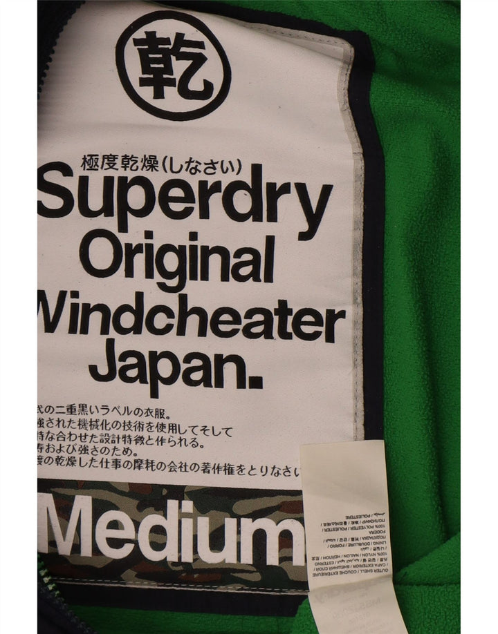 Superdry Womens Windcheater Windbreaker Jacket UK 14 Medium Navy Blue
