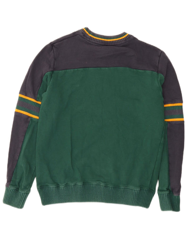 Champion Herren-Sweatshirt mit Grafik, groß, grüne Farbblock-Baumwolle