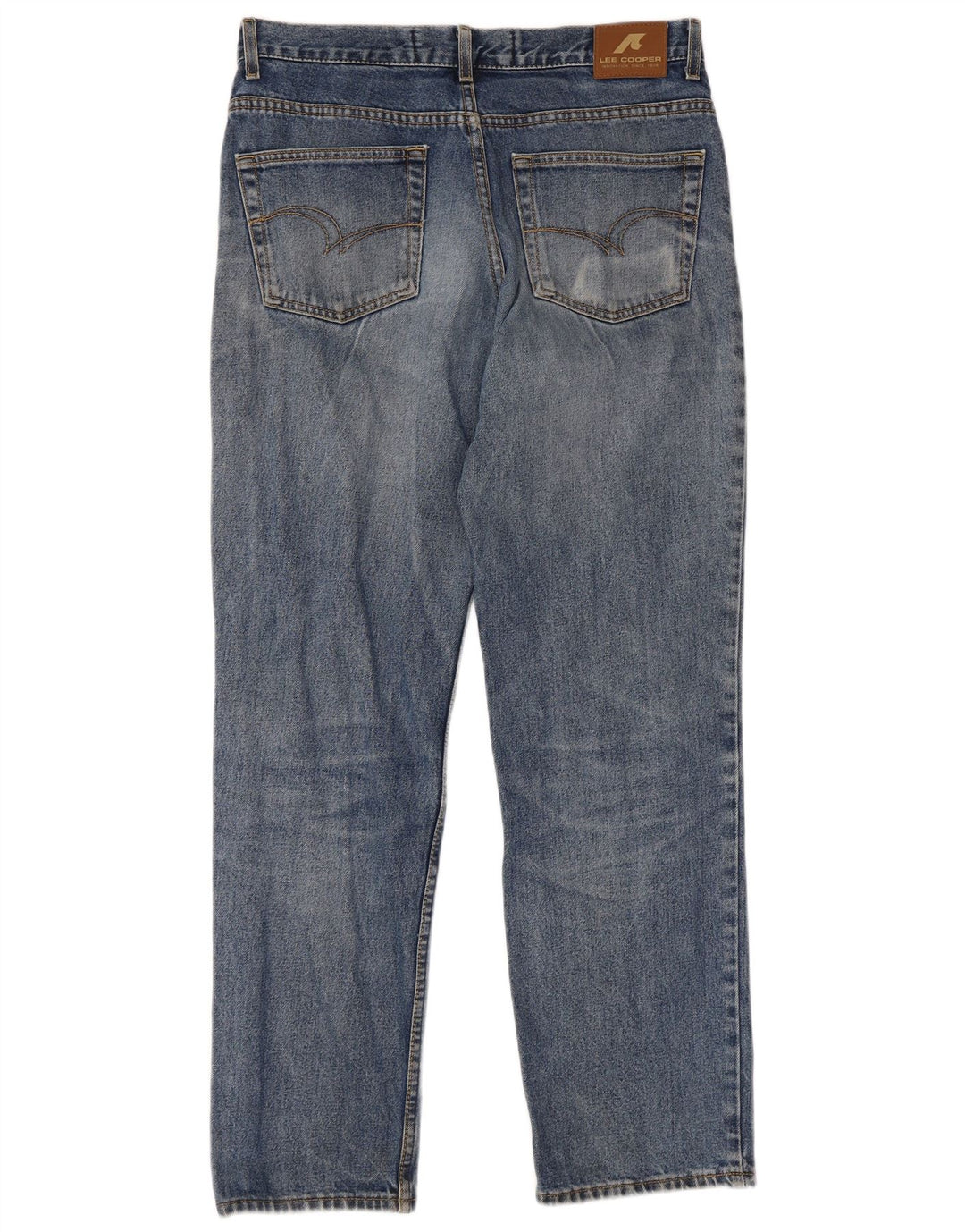 Lee Mens Straight Jeans W32 L30 Blue Cotton