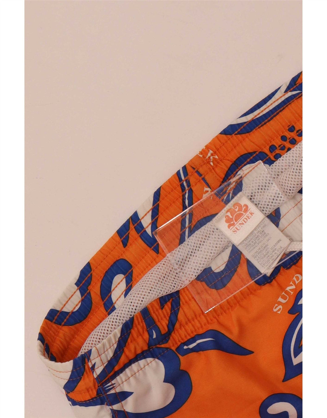 Sundek Mens Graphic Swimming Shorts Medium Orange Floral Polyester