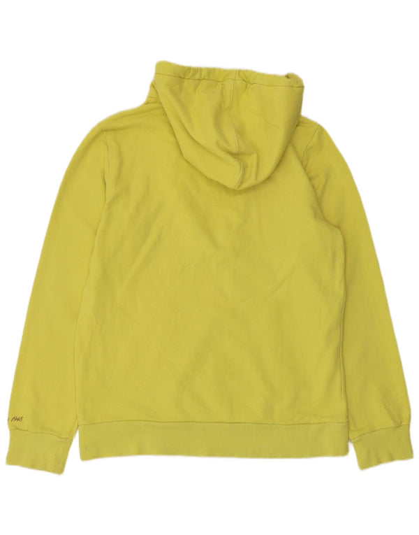 Puma Womens Hoodie Jumper UK 16 Large Yellow Cotton