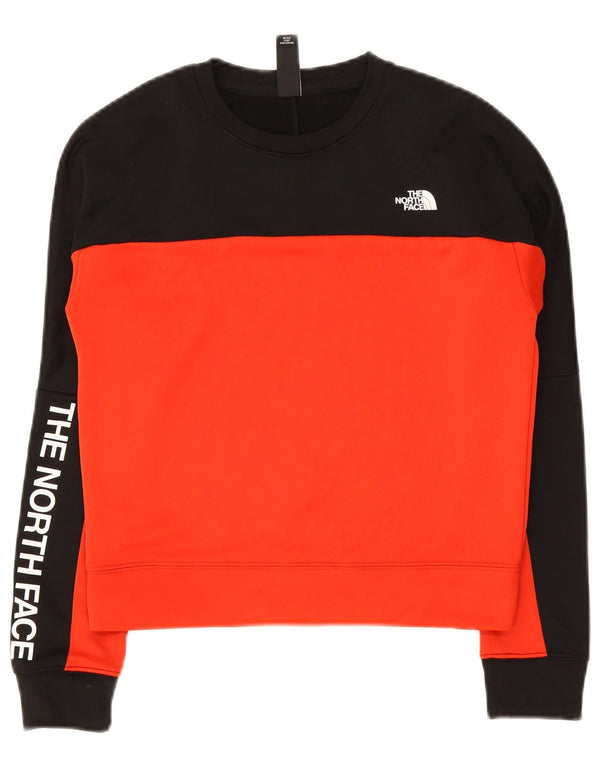 The North Face Womens Crop Sweatshirt Jumper UK 6 XS Sort Colourblock