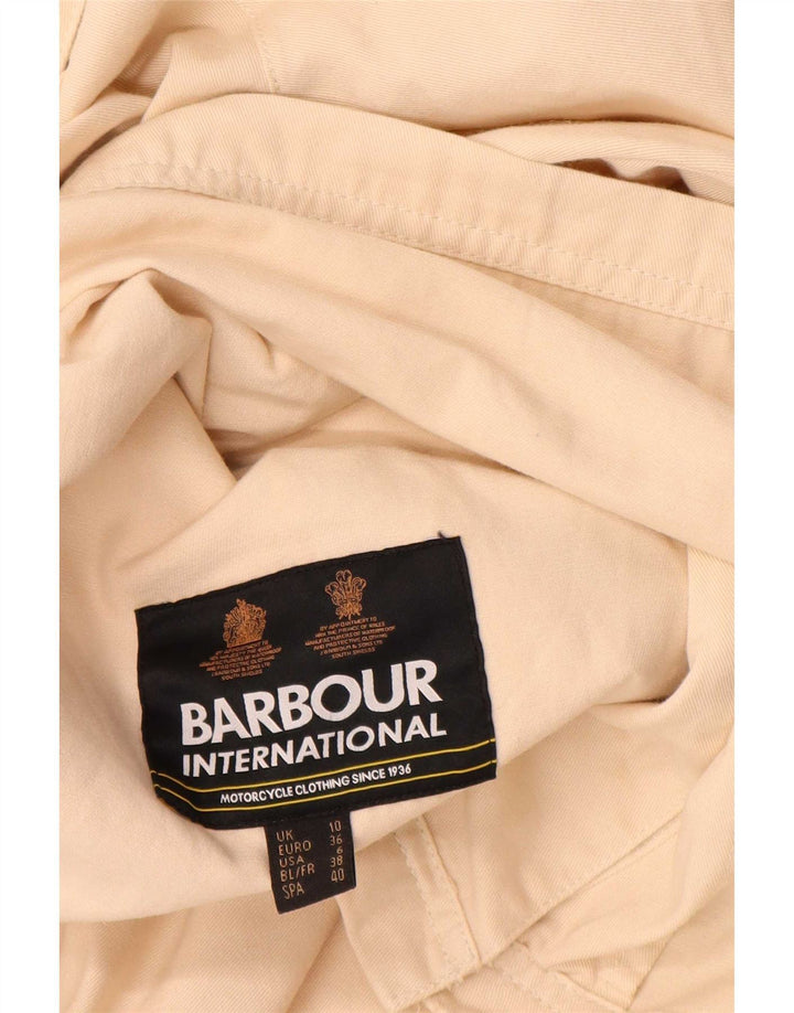 Jachetă bomber supradimensionată pentru femei Barbour UK 10 mic, bej, bumbac
