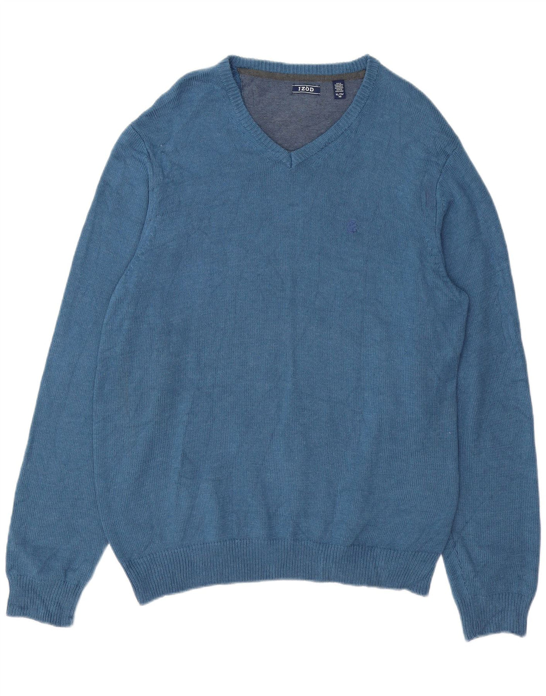 IZOD Mens V-Neck Jumper Sweater XL Blue Cotton Vintage Izod and Second-Hand Izod from Messina Hembry 