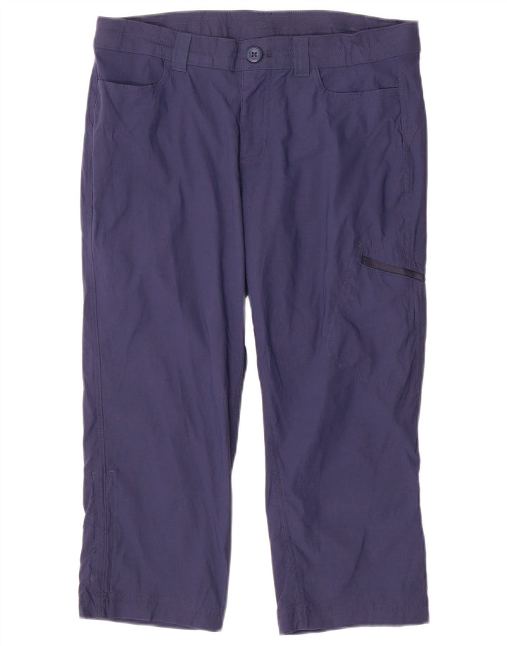 EDDIE BAUER Womens Straight Capri Trousers US 8 Medium W32 L20 Navy Blue