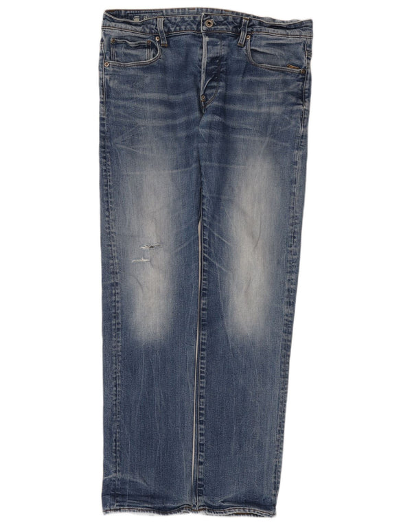 Jeans dritti da uomo G-Star W34 L34 cotone blu