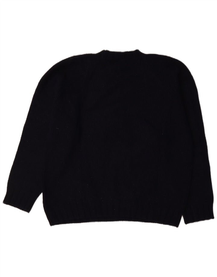 Elvstrom Mens Turtle Neck Jumper Sweater XL Navy Blue Wool