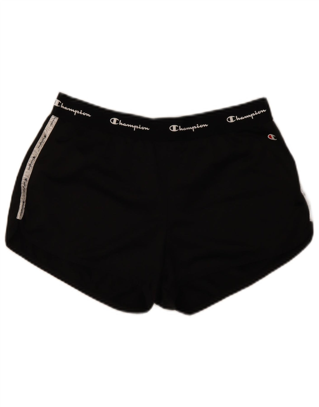 Champion Womens Graphic Sport Shorts UK 14 Large Black Polyester